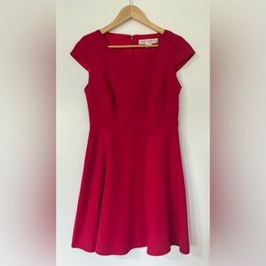 French Connection Fit and Flare Cap Sleeve Dress